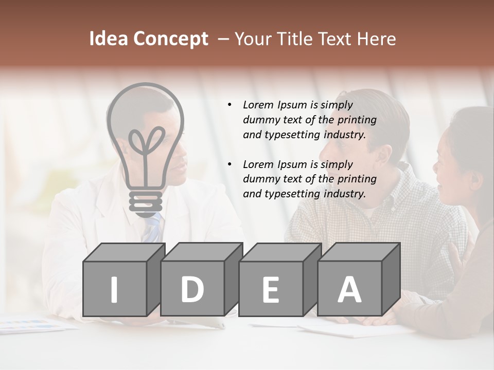 Bad News Three People Medical Staff PowerPoint Template