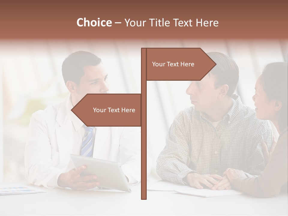 Bad News Three People Medical Staff PowerPoint Template