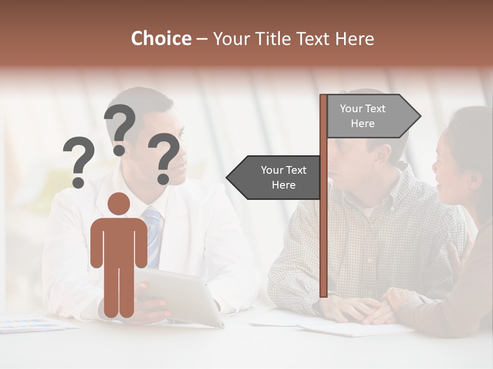 Bad News Three People Medical Staff PowerPoint Template