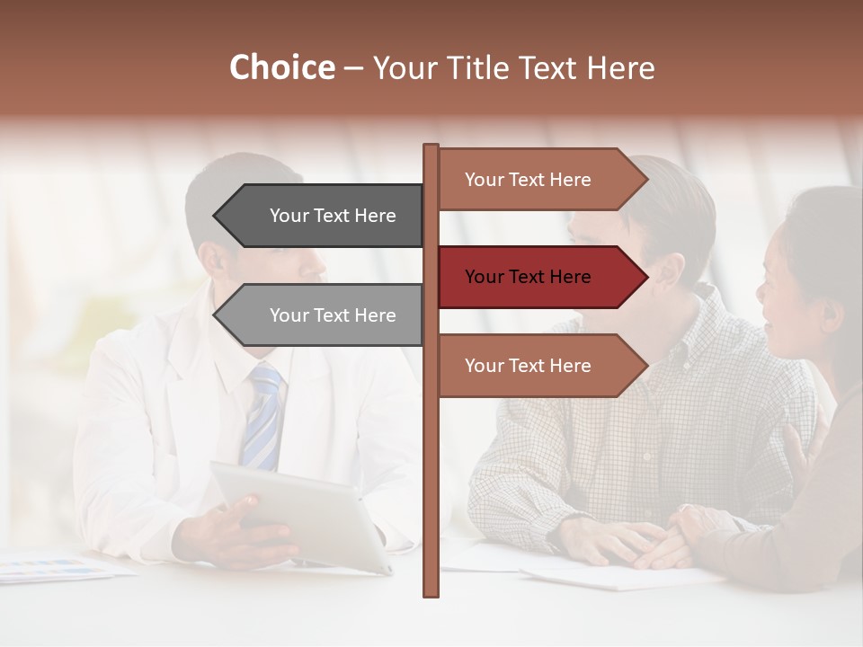 Bad News Three People Medical Staff PowerPoint Template