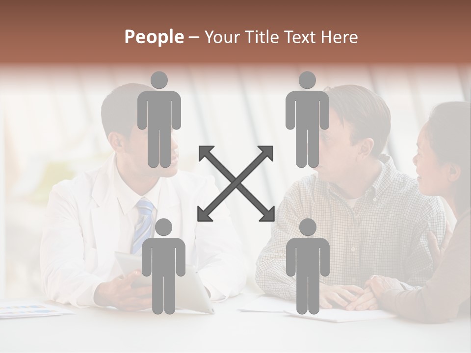 Bad News Three People Medical Staff PowerPoint Template