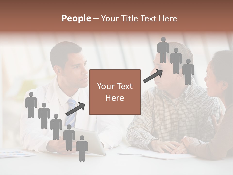 Bad News Three People Medical Staff PowerPoint Template