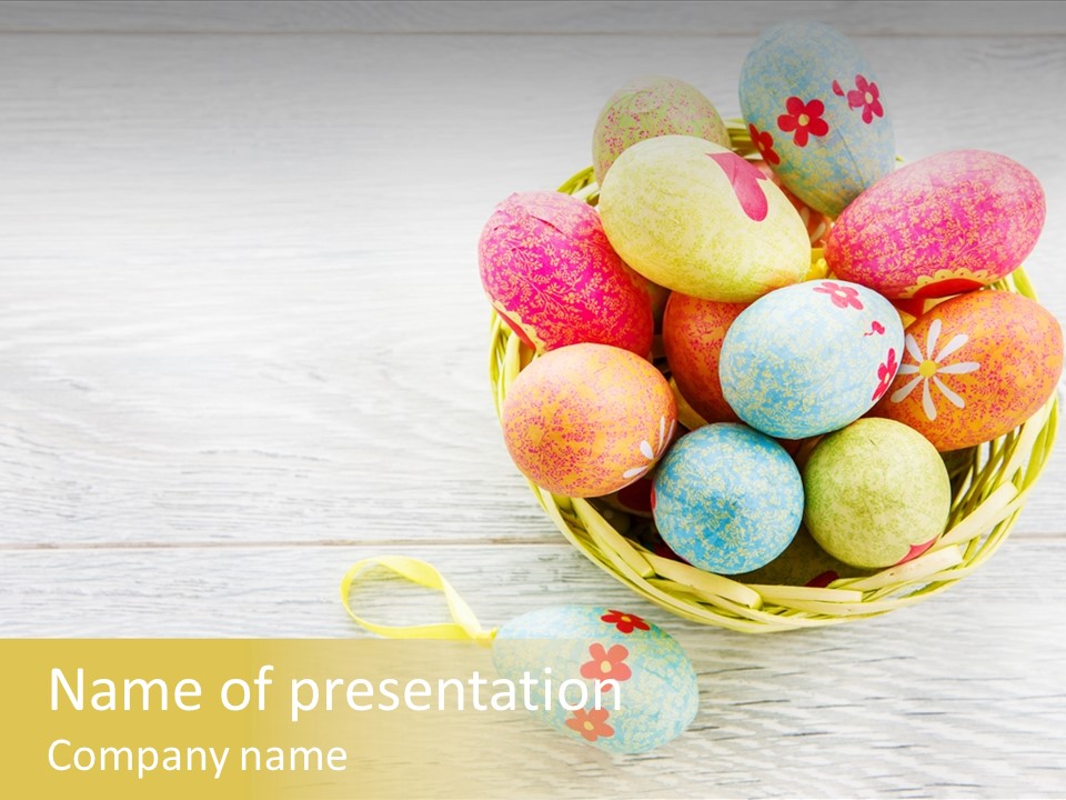 Floral Celebration Egg PowerPoint Template