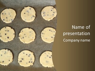 Round Cookie Baking Tray PowerPoint Template
