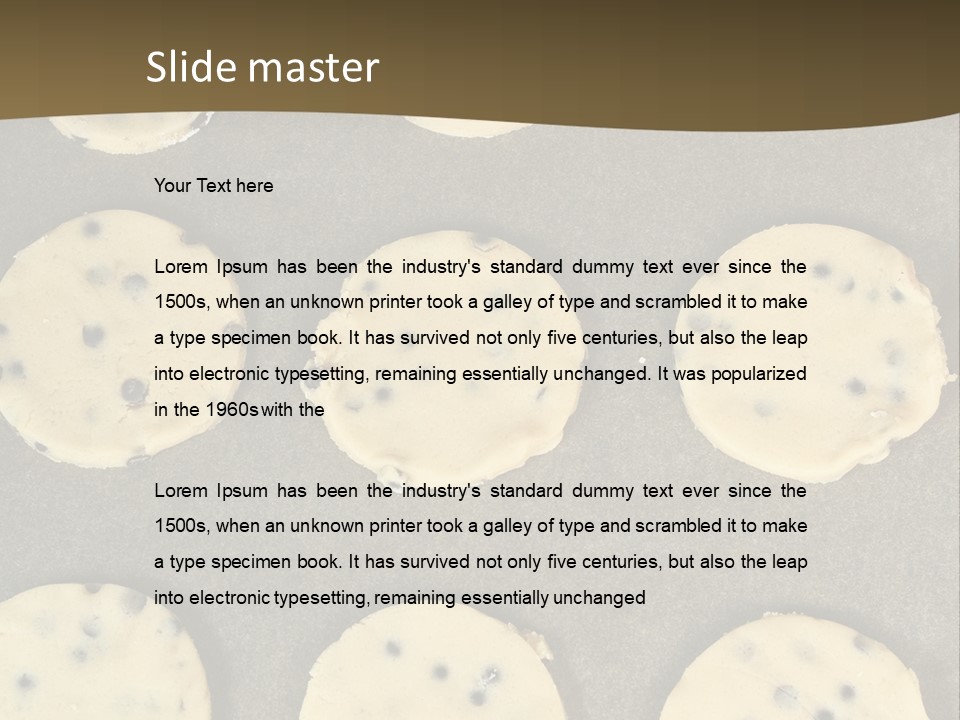 Round Cookie Baking Tray PowerPoint Template