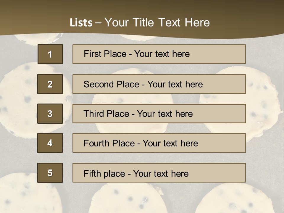 Round Cookie Baking Tray PowerPoint Template