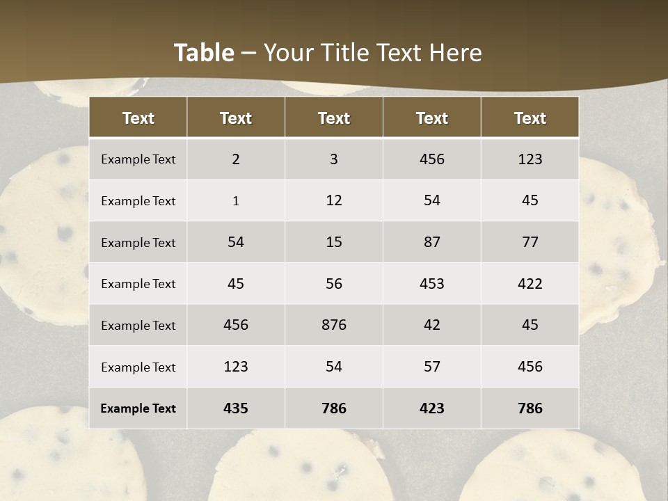 Round Cookie Baking Tray PowerPoint Template