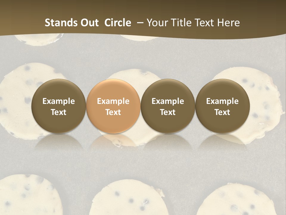 Round Cookie Baking Tray PowerPoint Template