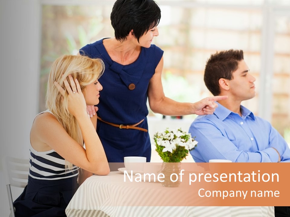 Male Daughter In Law Interfere PowerPoint Template