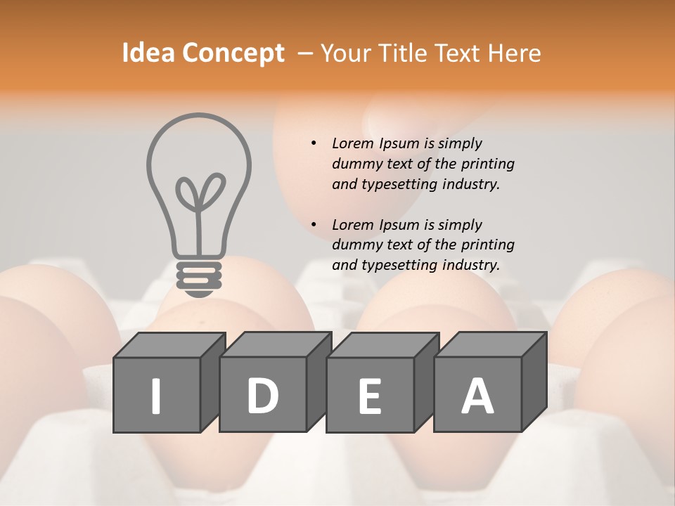 A Hand Reaching For An Egg In A Carton PowerPoint Template