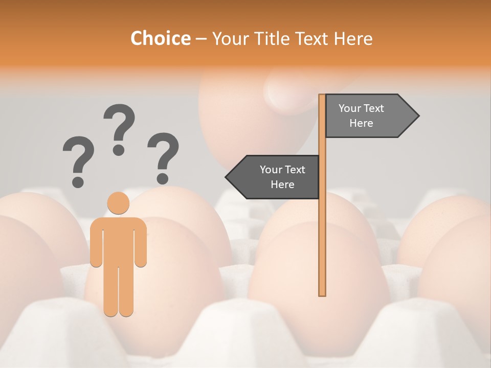 A Hand Reaching For An Egg In A Carton PowerPoint Template