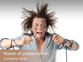 Electrocution Expression Technician PowerPoint Template