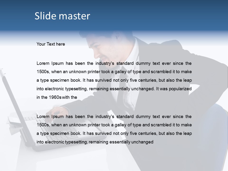 Tenderness Isolated Man PowerPoint Template