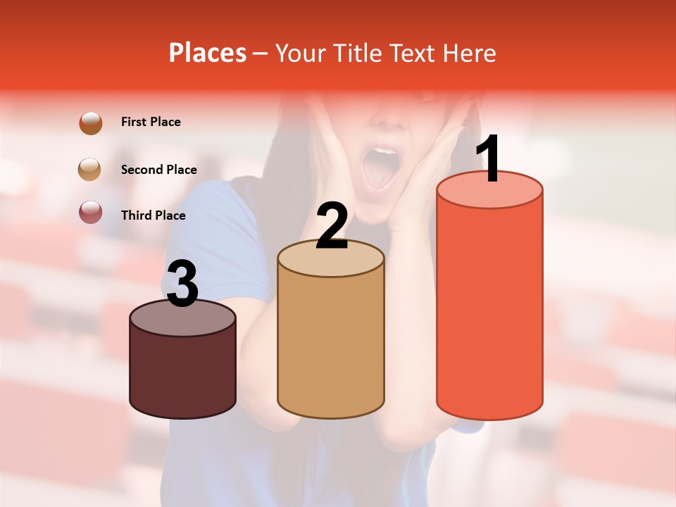 News Woman Surprise PowerPoint Template