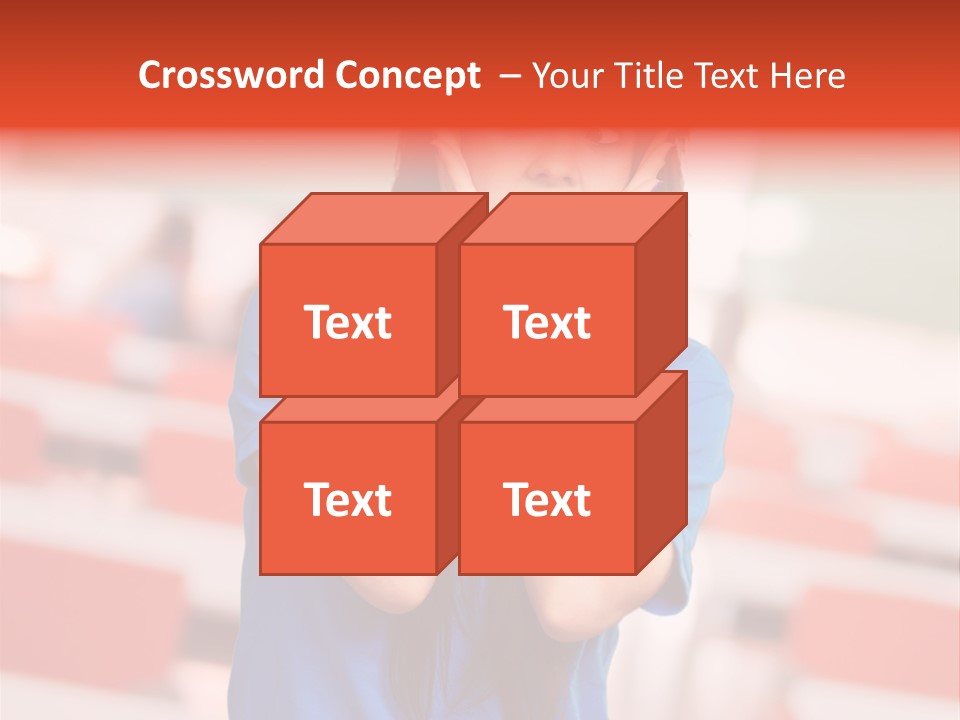 News Woman Surprise PowerPoint Template