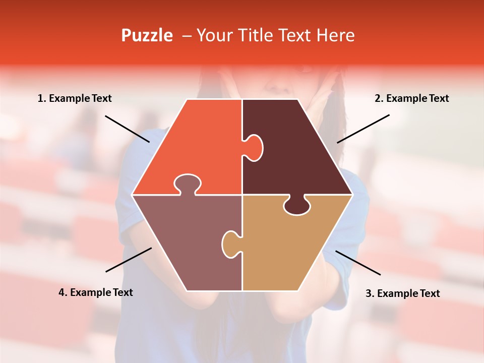 News Woman Surprise PowerPoint Template