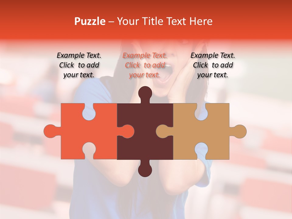 News Woman Surprise PowerPoint Template