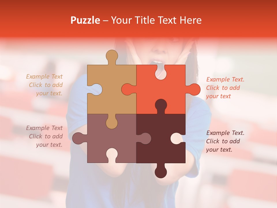 News Woman Surprise PowerPoint Template