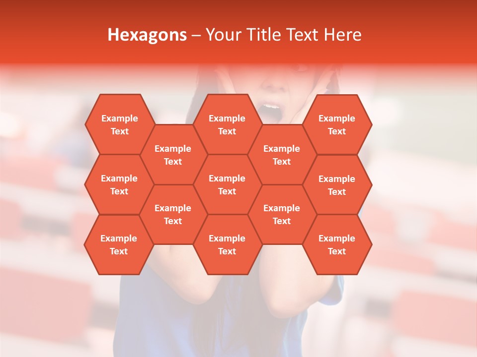 News Woman Surprise PowerPoint Template