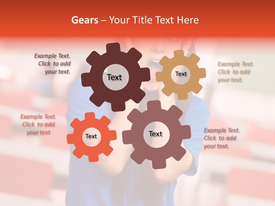 News Woman Surprise PowerPoint Template