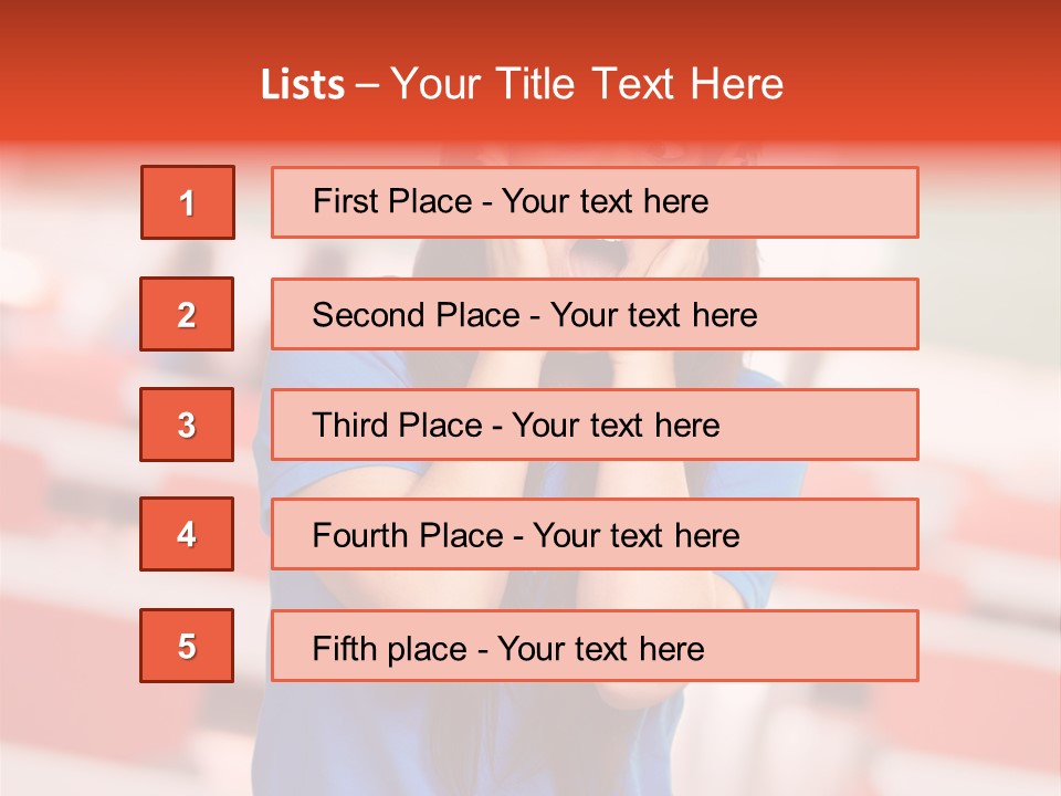 News Woman Surprise PowerPoint Template