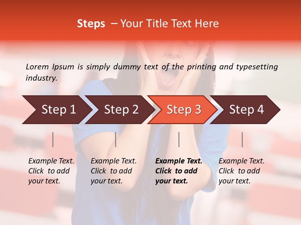 News Woman Surprise PowerPoint Template