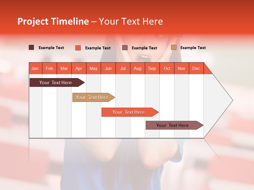 News Woman Surprise PowerPoint Template