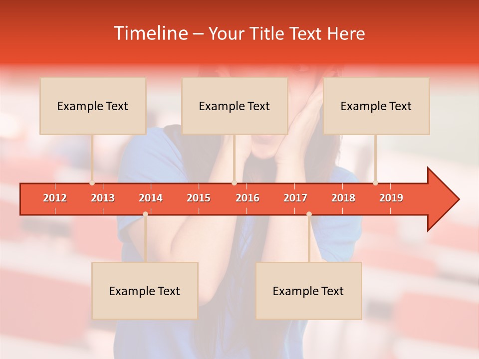 News Woman Surprise PowerPoint Template