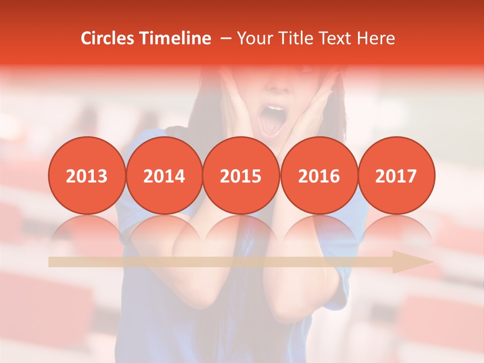 News Woman Surprise PowerPoint Template