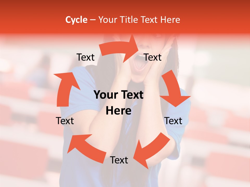 News Woman Surprise PowerPoint Template