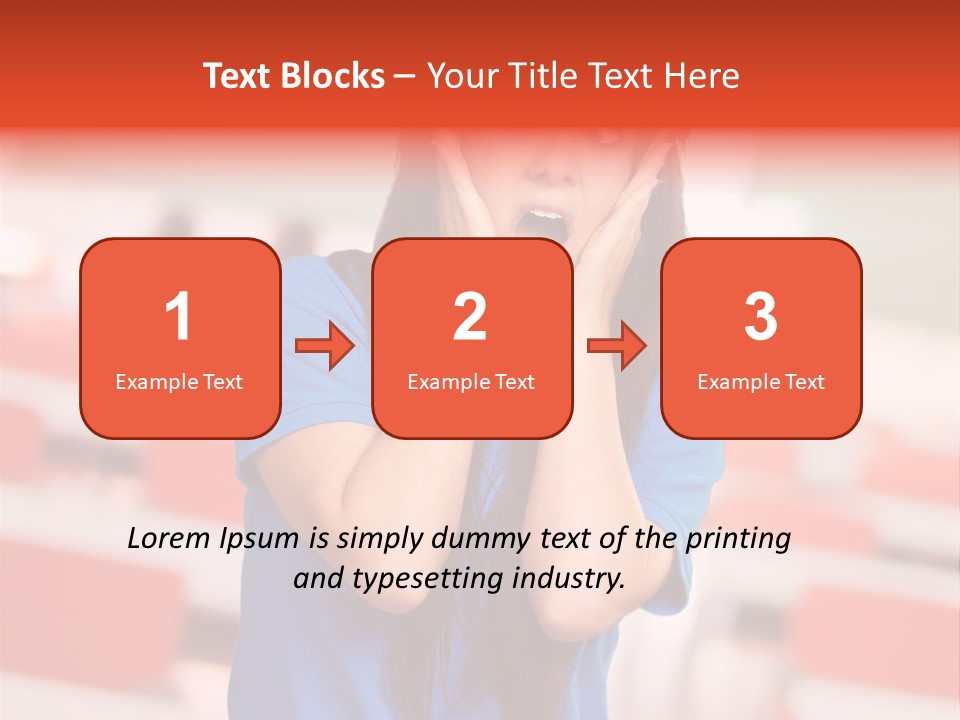 News Woman Surprise PowerPoint Template