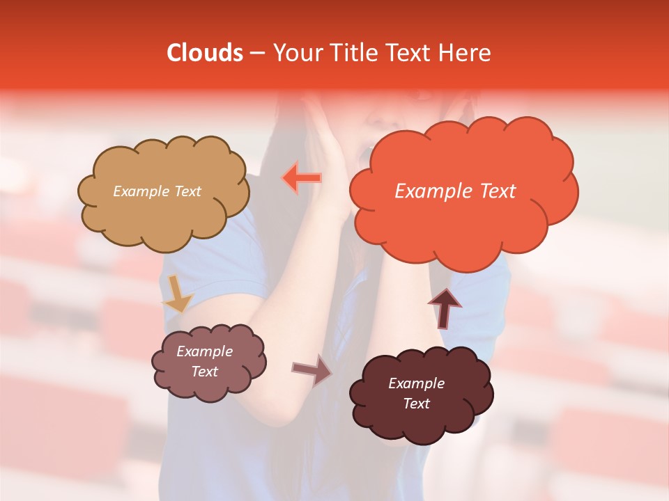 News Woman Surprise PowerPoint Template