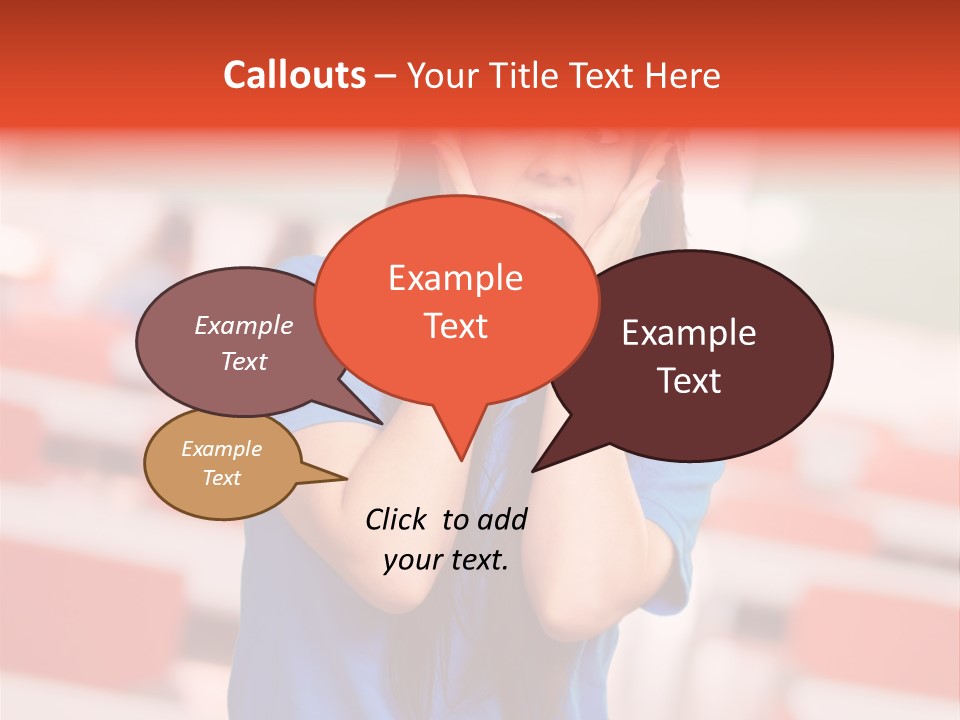 News Woman Surprise PowerPoint Template