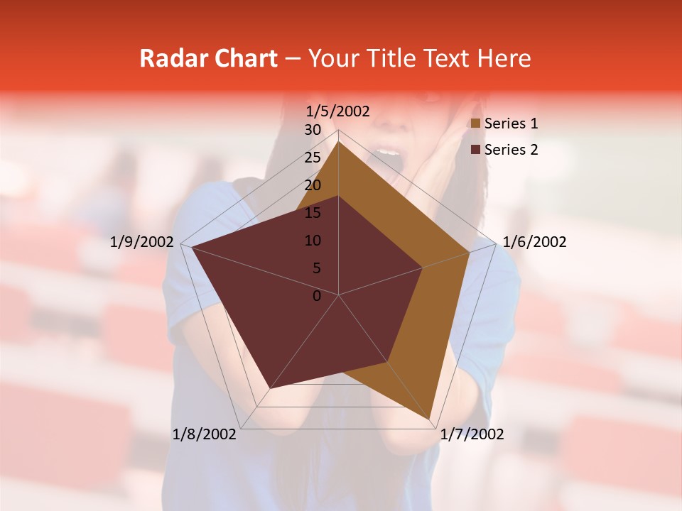 News Woman Surprise PowerPoint Template