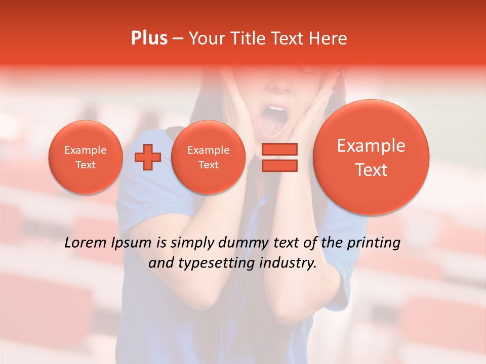 News Woman Surprise PowerPoint Template