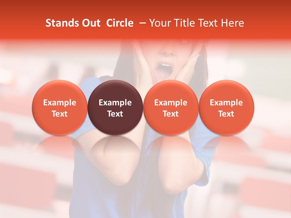 News Woman Surprise PowerPoint Template