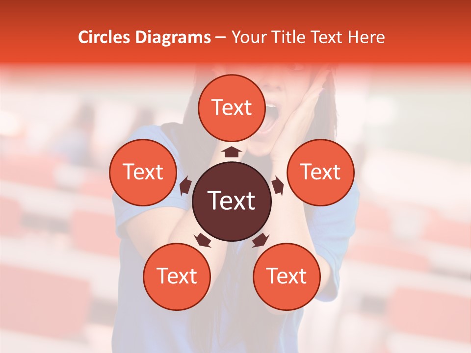 News Woman Surprise PowerPoint Template