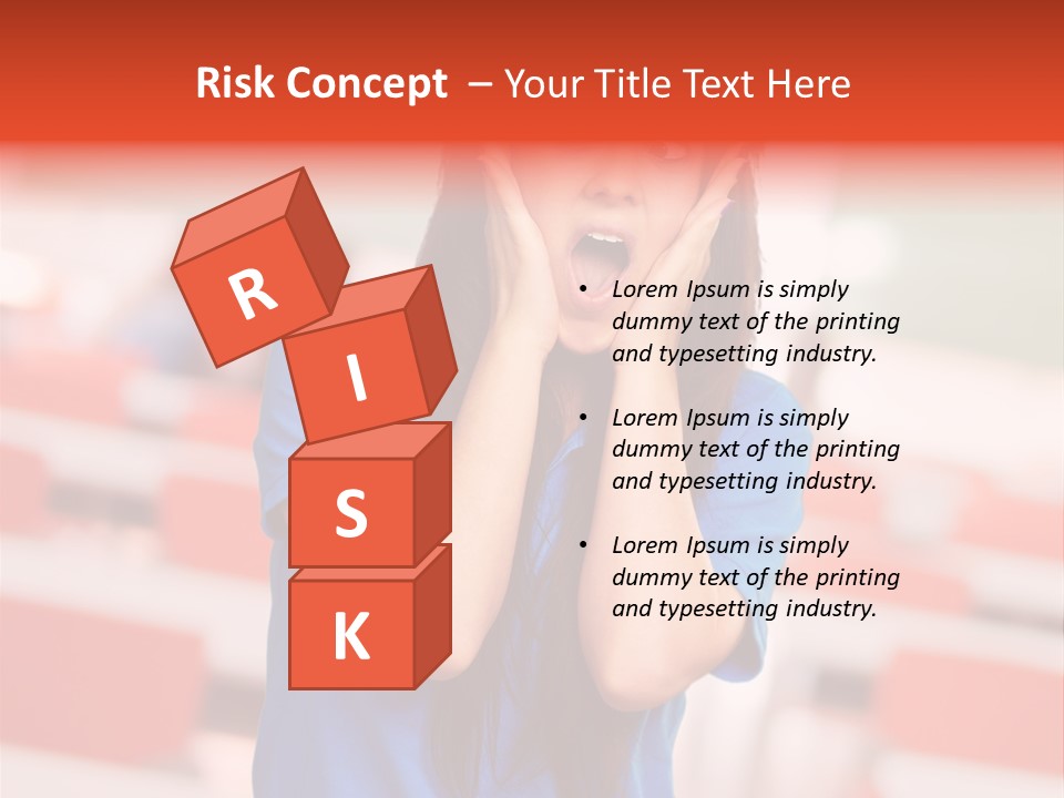 News Woman Surprise PowerPoint Template