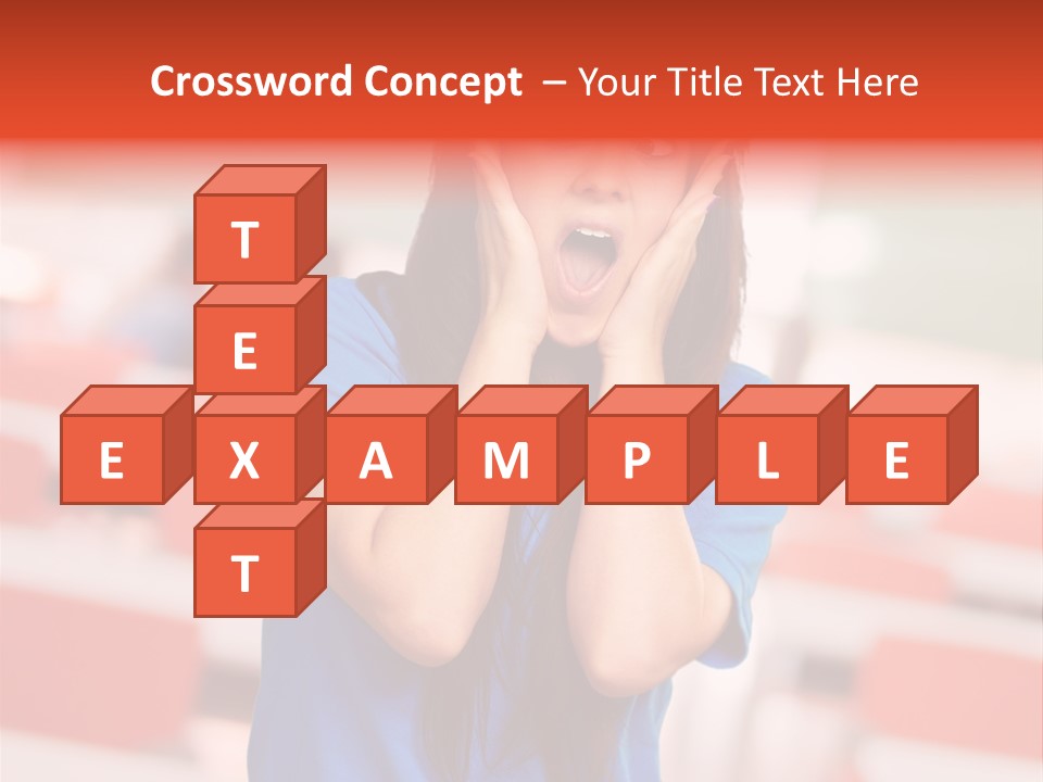 News Woman Surprise PowerPoint Template