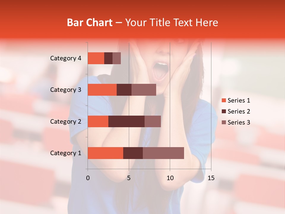 News Woman Surprise PowerPoint Template