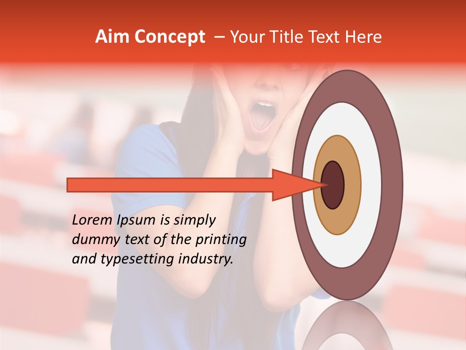 News Woman Surprise PowerPoint Template