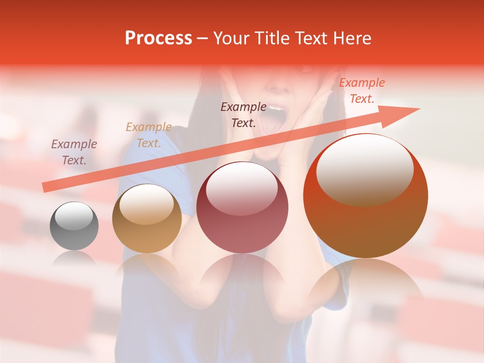 News Woman Surprise PowerPoint Template