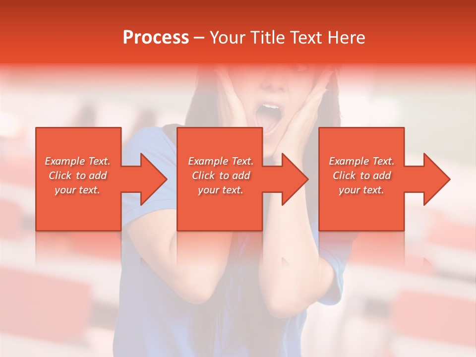 News Woman Surprise PowerPoint Template