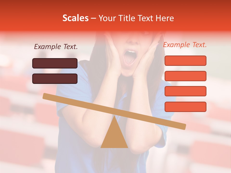 News Woman Surprise PowerPoint Template