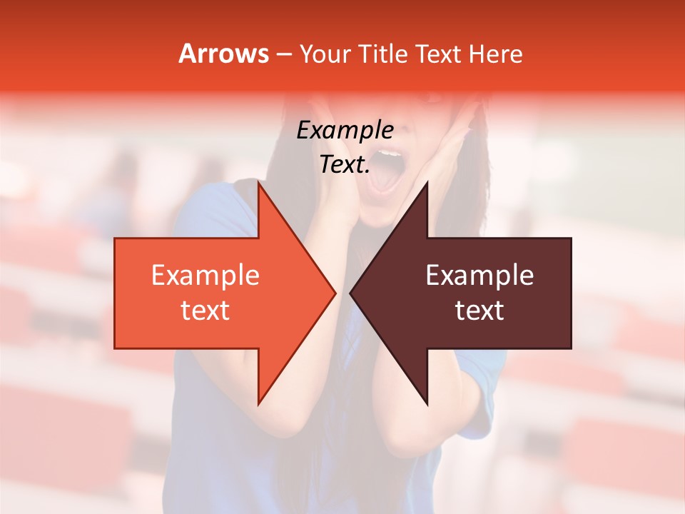 News Woman Surprise PowerPoint Template