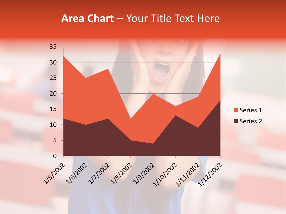 News Woman Surprise PowerPoint Template