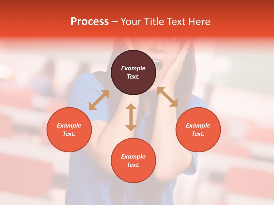 News Woman Surprise PowerPoint Template