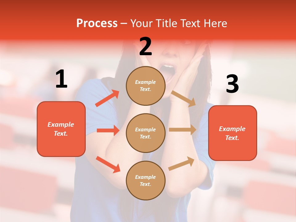 News Woman Surprise PowerPoint Template