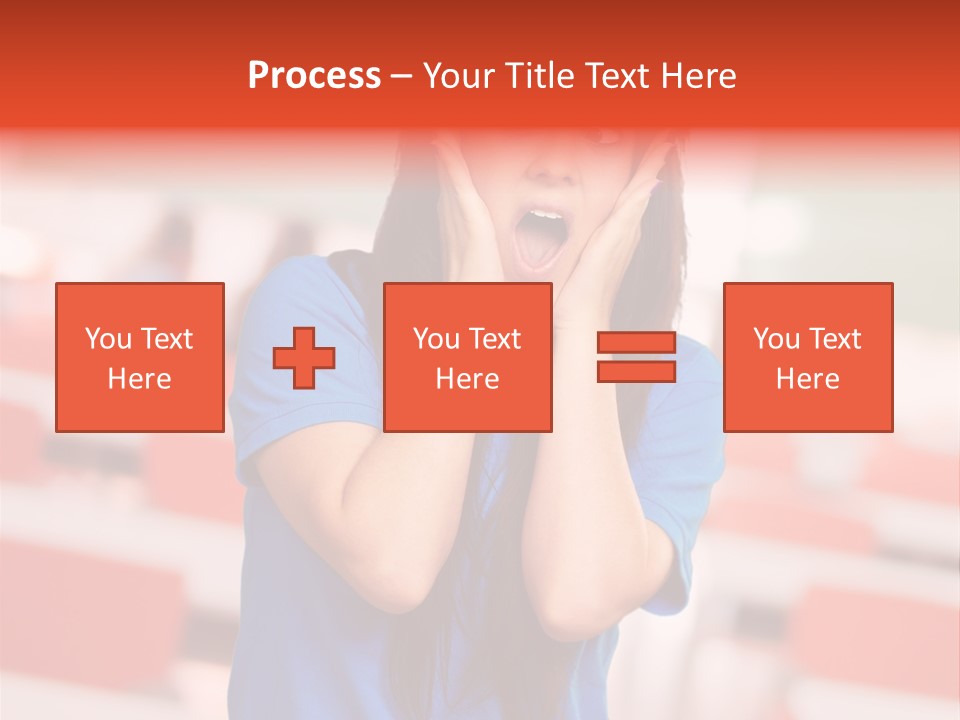 News Woman Surprise PowerPoint Template