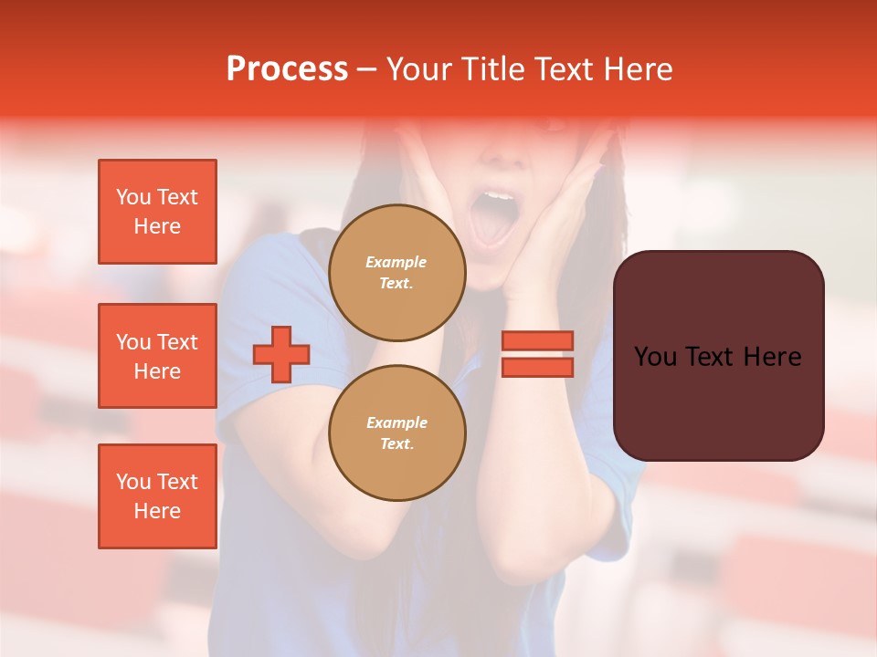 News Woman Surprise PowerPoint Template